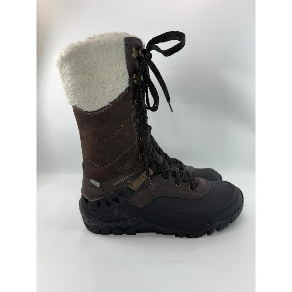 Merrell Aurora Tall Espresso Brown US 7 EU 37.5 Waterproof Winter Snow Boots - Picture 3 of 9